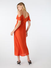 Load image into Gallery viewer, Anthia Drop Shoulder Midi Dress in Brick Orange