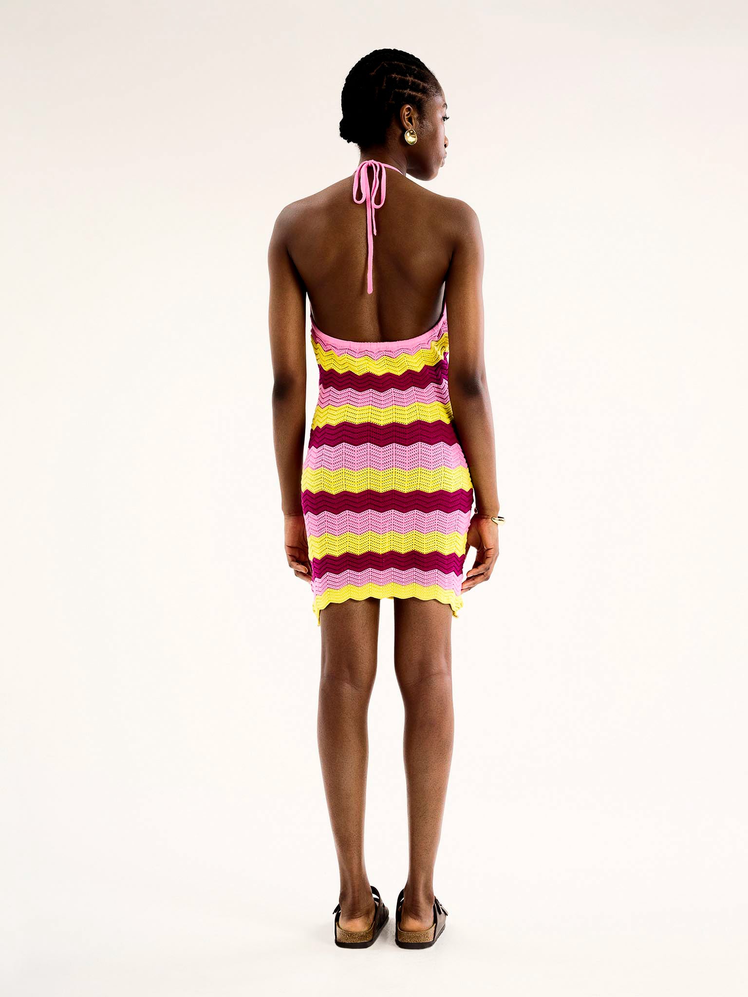 Ash Crochet Halter Mini Dress - XS Ash Crochet Halter Mini Dress - XS