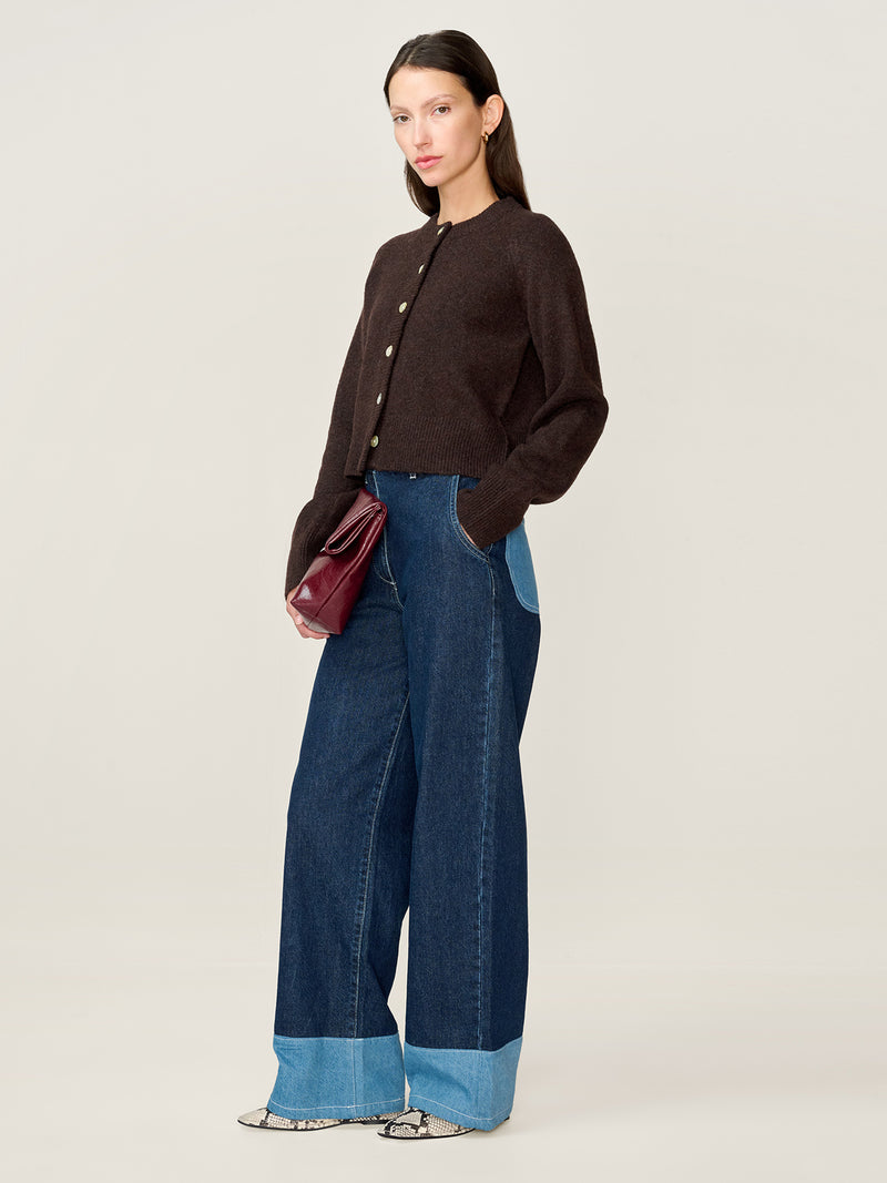 August Cardigan in Chocolate
