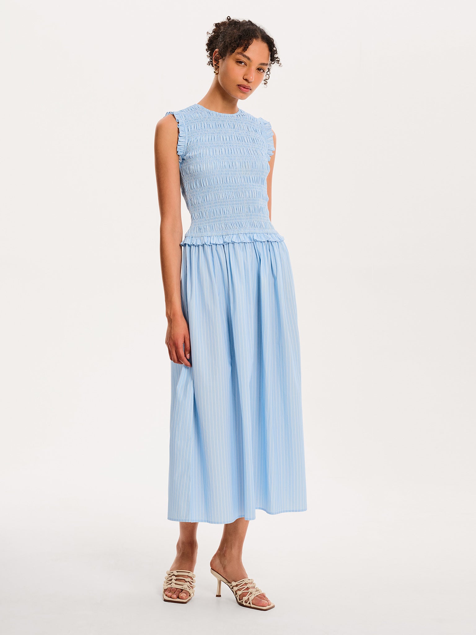 Blaire Dress in Light Blue OMNES Blaire Dress in Light Blue OMNES
