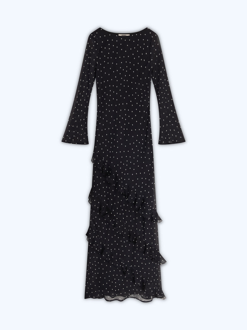 Bridie Dress in Black Polka Dot