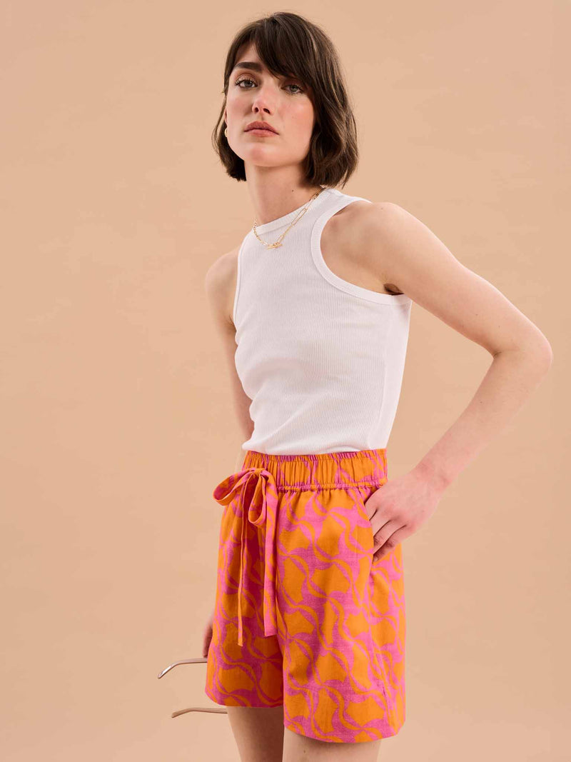 Canaria Elasticated Geo Print Shorts