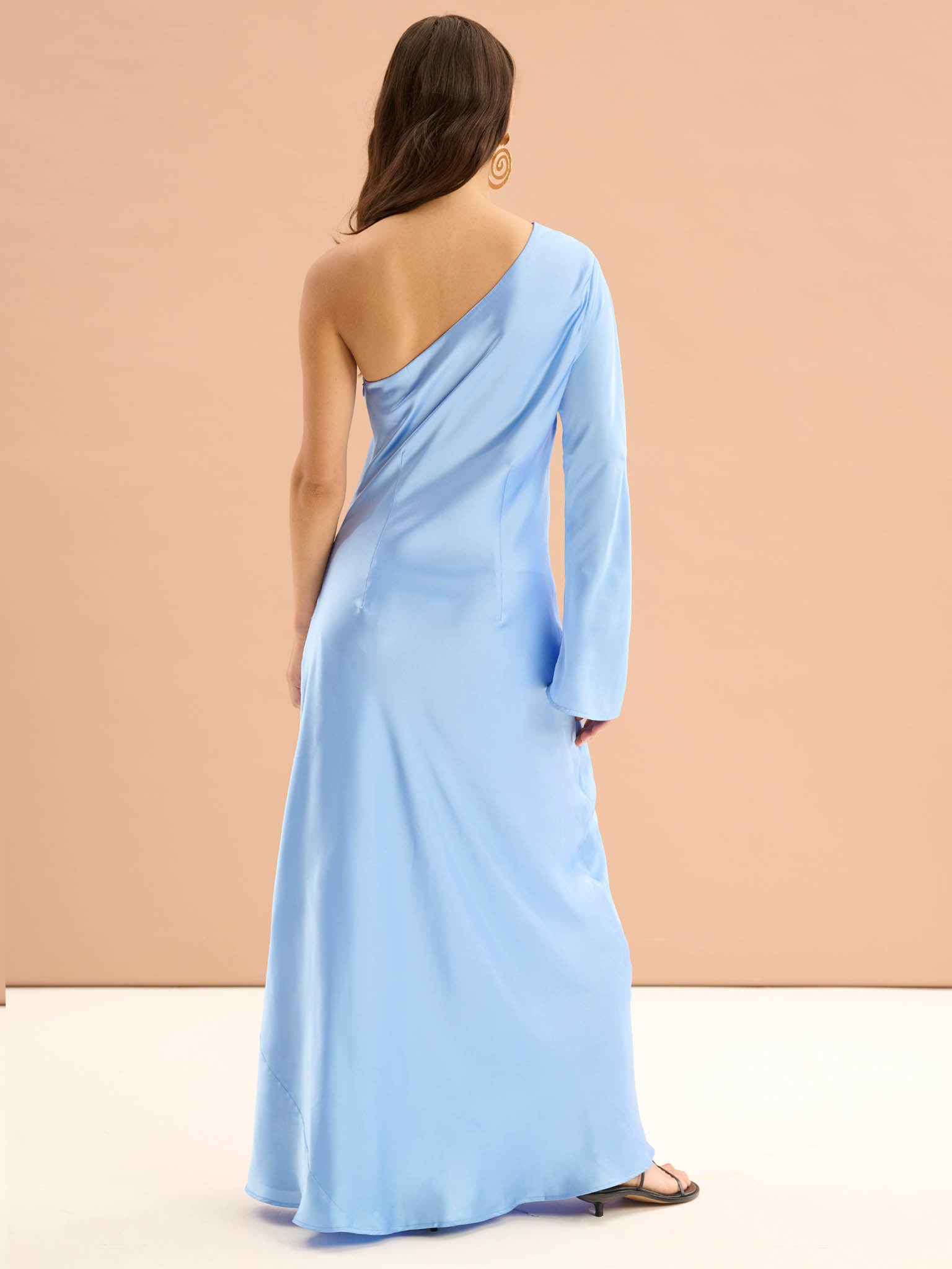 Charlee One Shoulder Dress in Light Blue - 6 Charlee One Shoulder Dress in Light Blue - 6