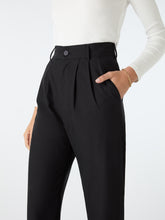 Load image into Gallery viewer, Cinnamon Relaxed Trousers in Cotton/Tencel Blend - Black