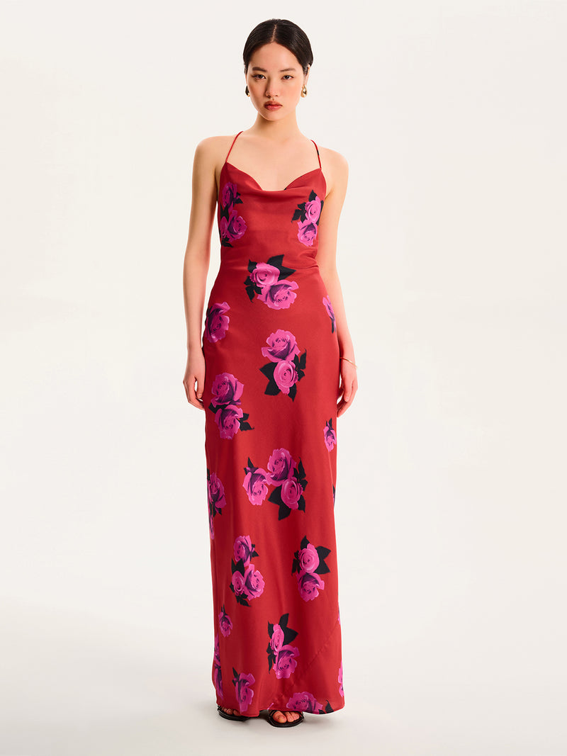 pink red wedding guest dress Pink & burgundy with a stretch back This would be such a pretty wedding guest outfit Let me know if you want a link for it, it comes in sizes