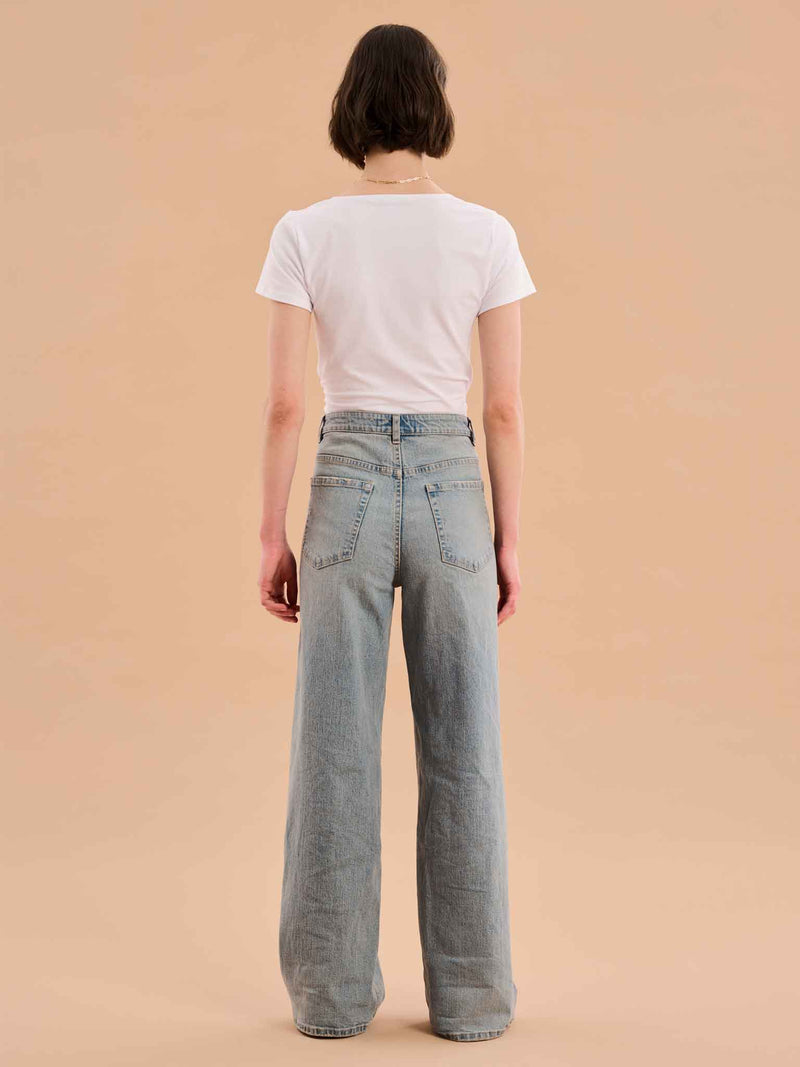 Hilary Jersey Top in White