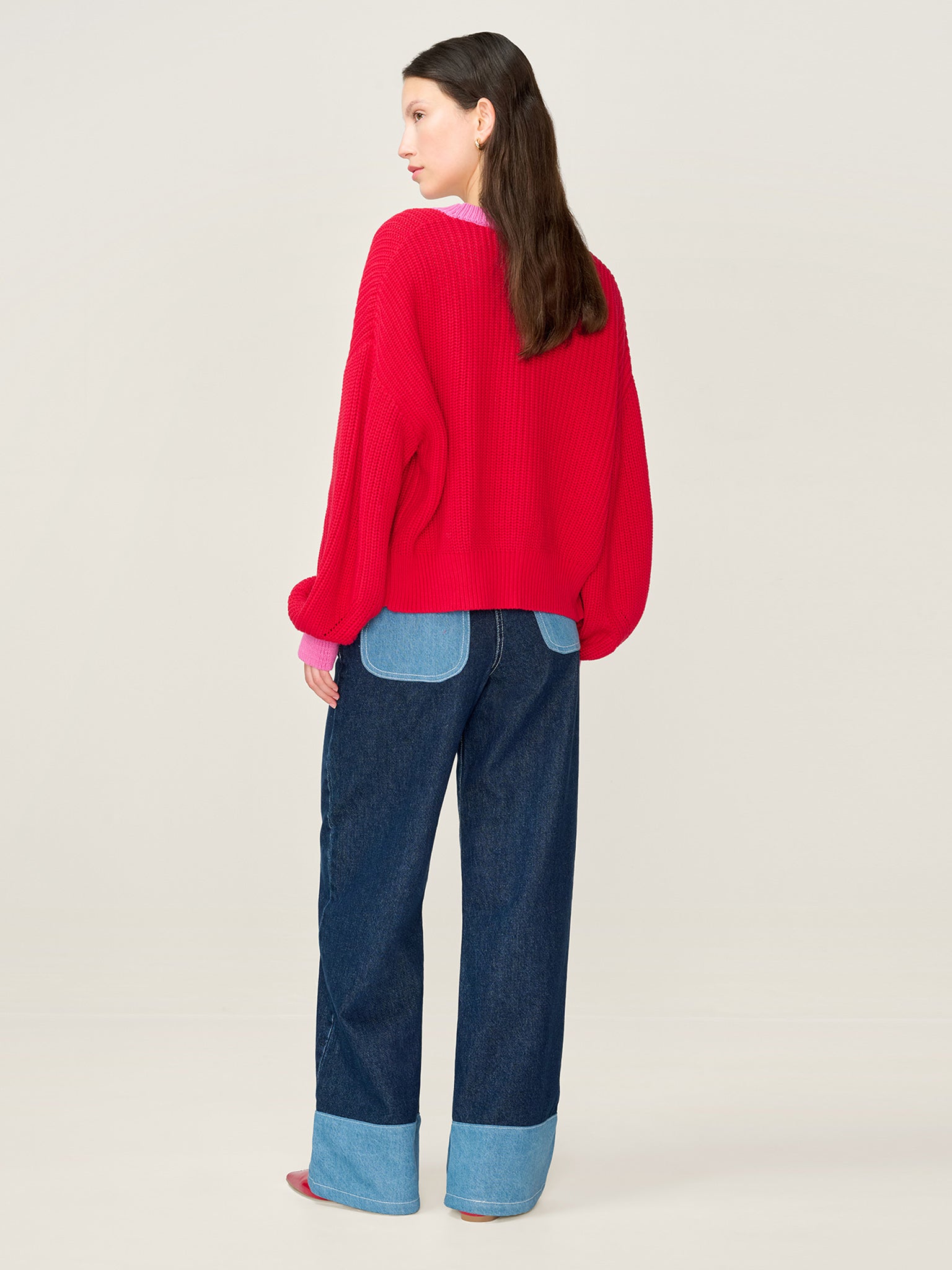 Hopper Cardigan in Red | OMNES | Ethical & Affordable Clothing