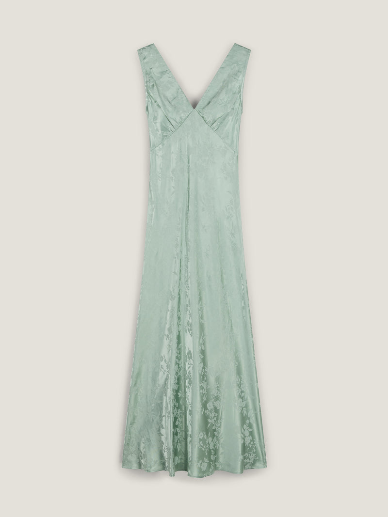 Iris Jacquard Dress in Sage