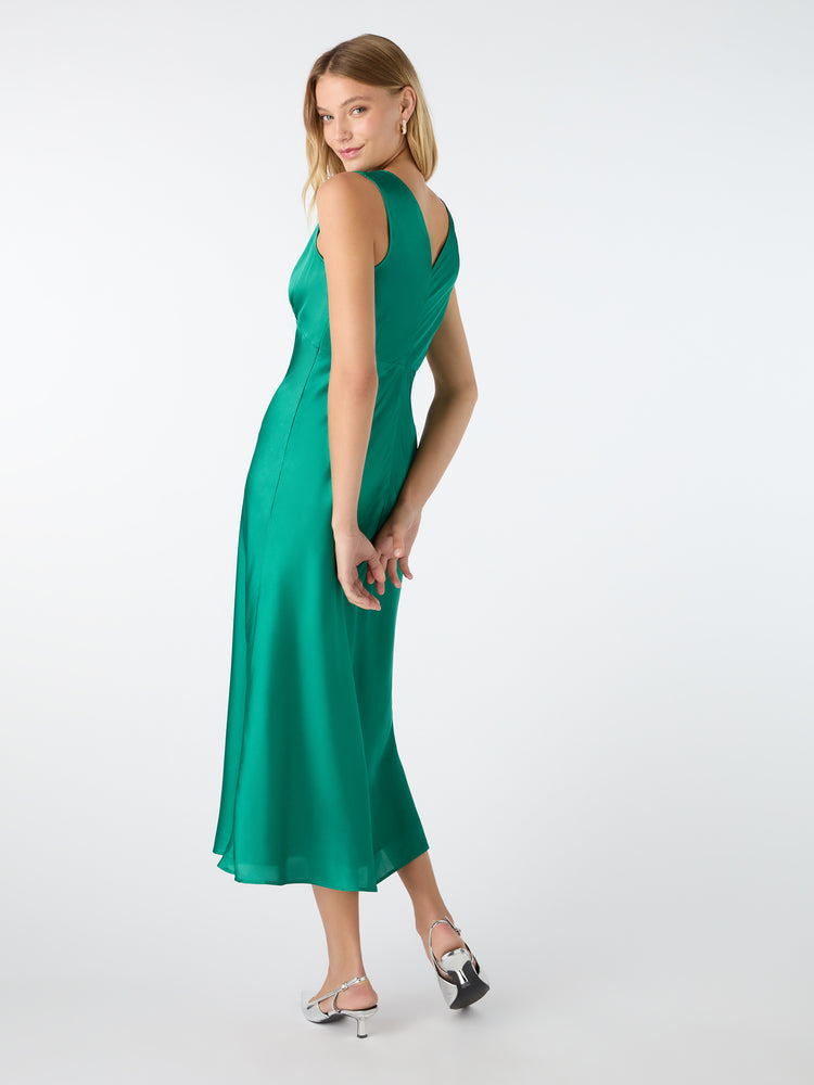 Iris Maxi Dress in Viridian Green