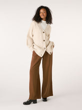 Load image into Gallery viewer, Kitty Longline Cable Cardigan in Cream