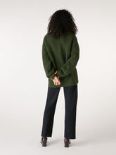 Load image into Gallery viewer, Kitty Longline Cable Cardigan in Khaki