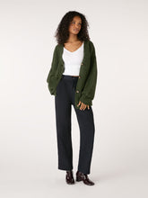 Load image into Gallery viewer, Kitty Longline Cable Cardigan in Khaki