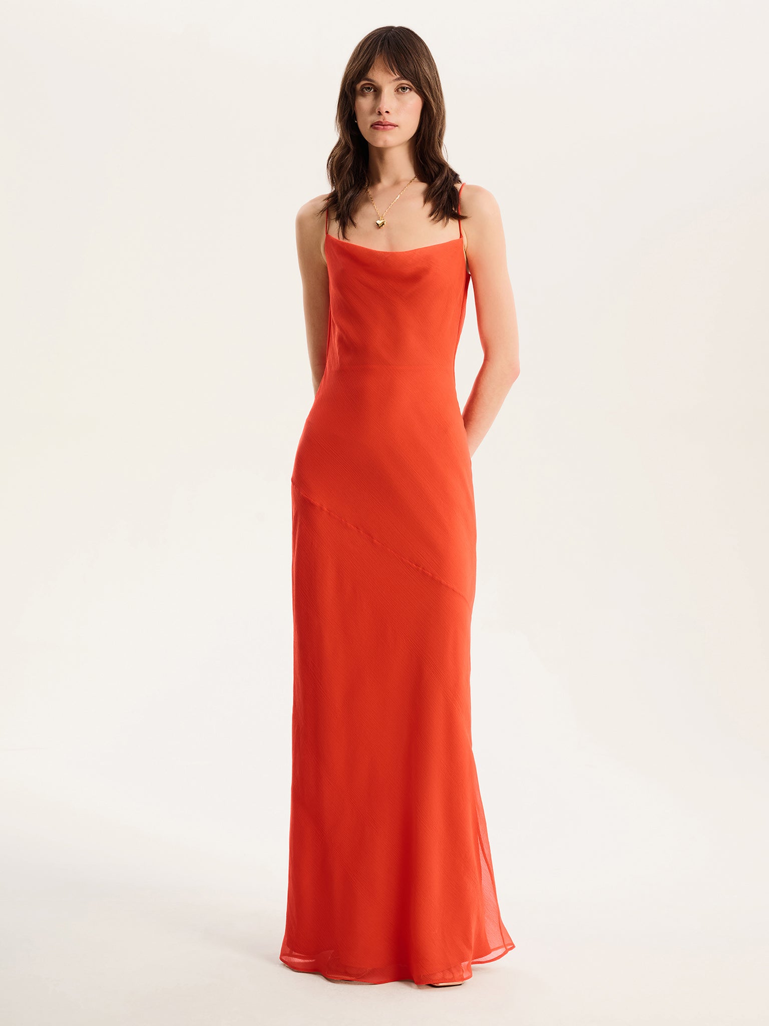 Koko Chiffon Dress in Orange - 18 Koko Chiffon Dress in Orange - 18
