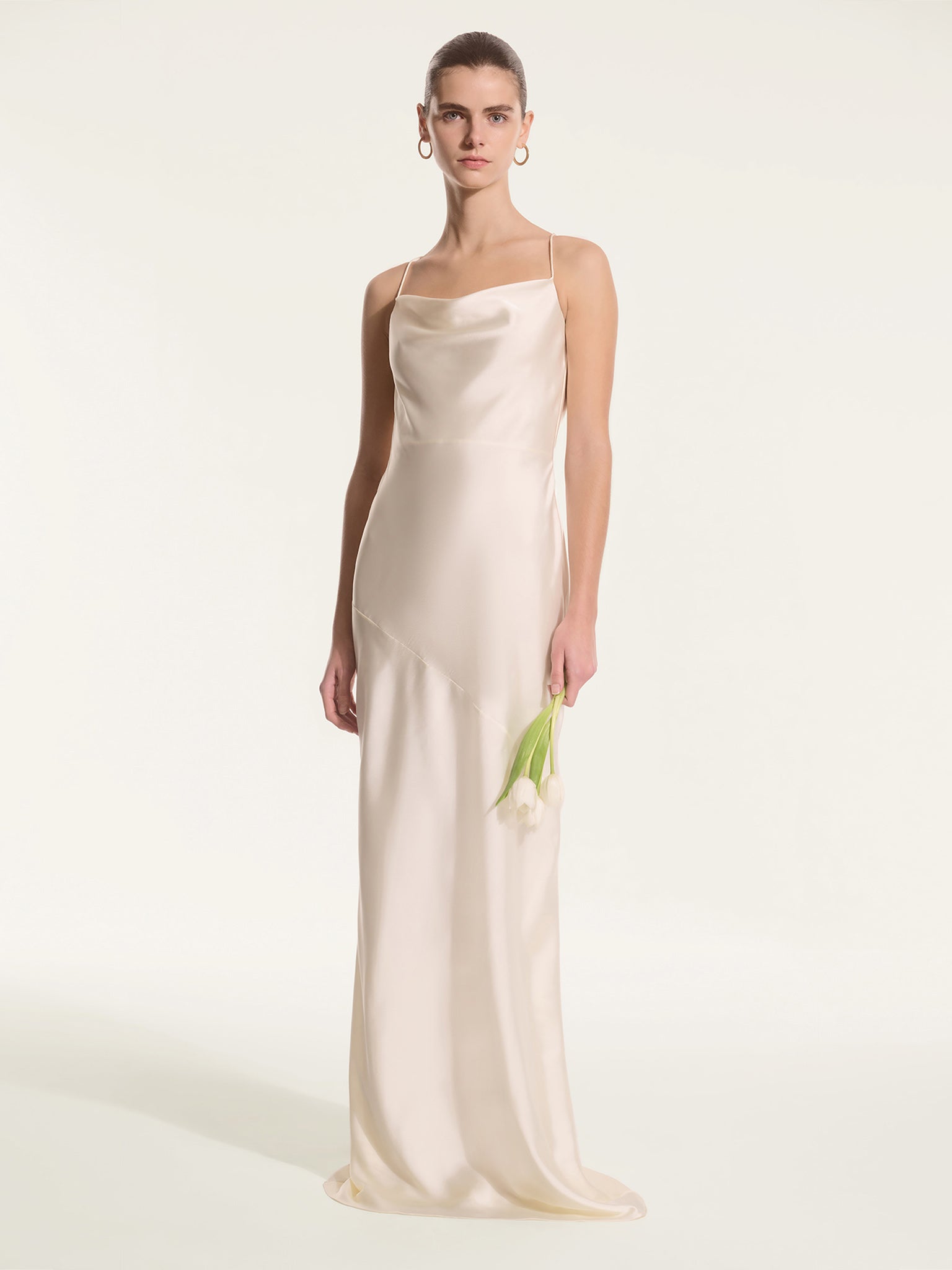 co dress Koko Satin Dress in Ivory | OMNES | Ethical & Affordable Clothing