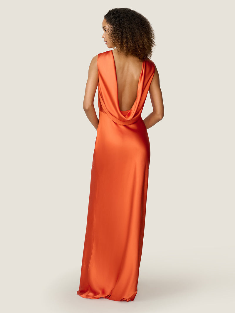 Lara Dress in Tangerine