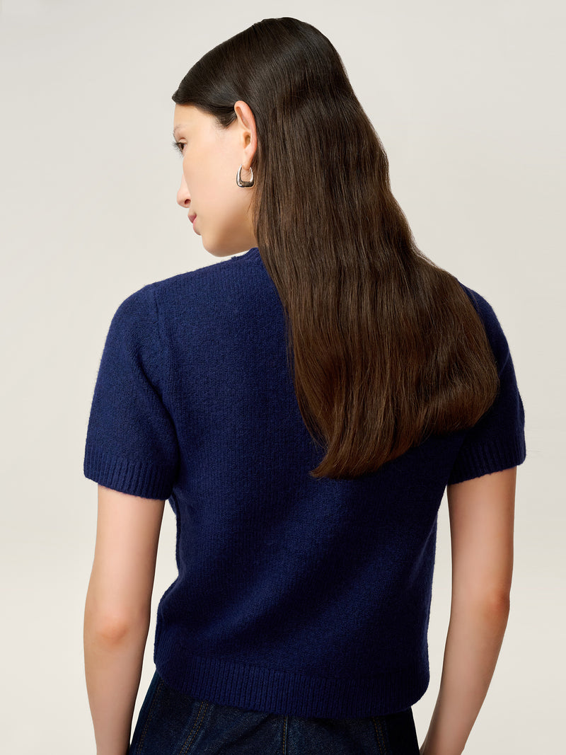Lexi Bow Top in Navy