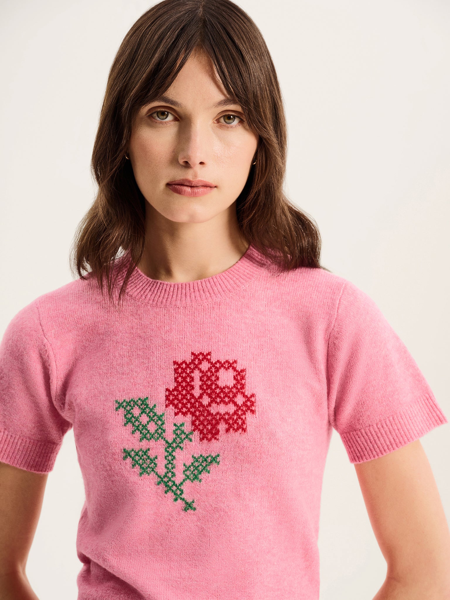 Lexi Rose Top in Pink | OMNES | Knitwear | Sustainable