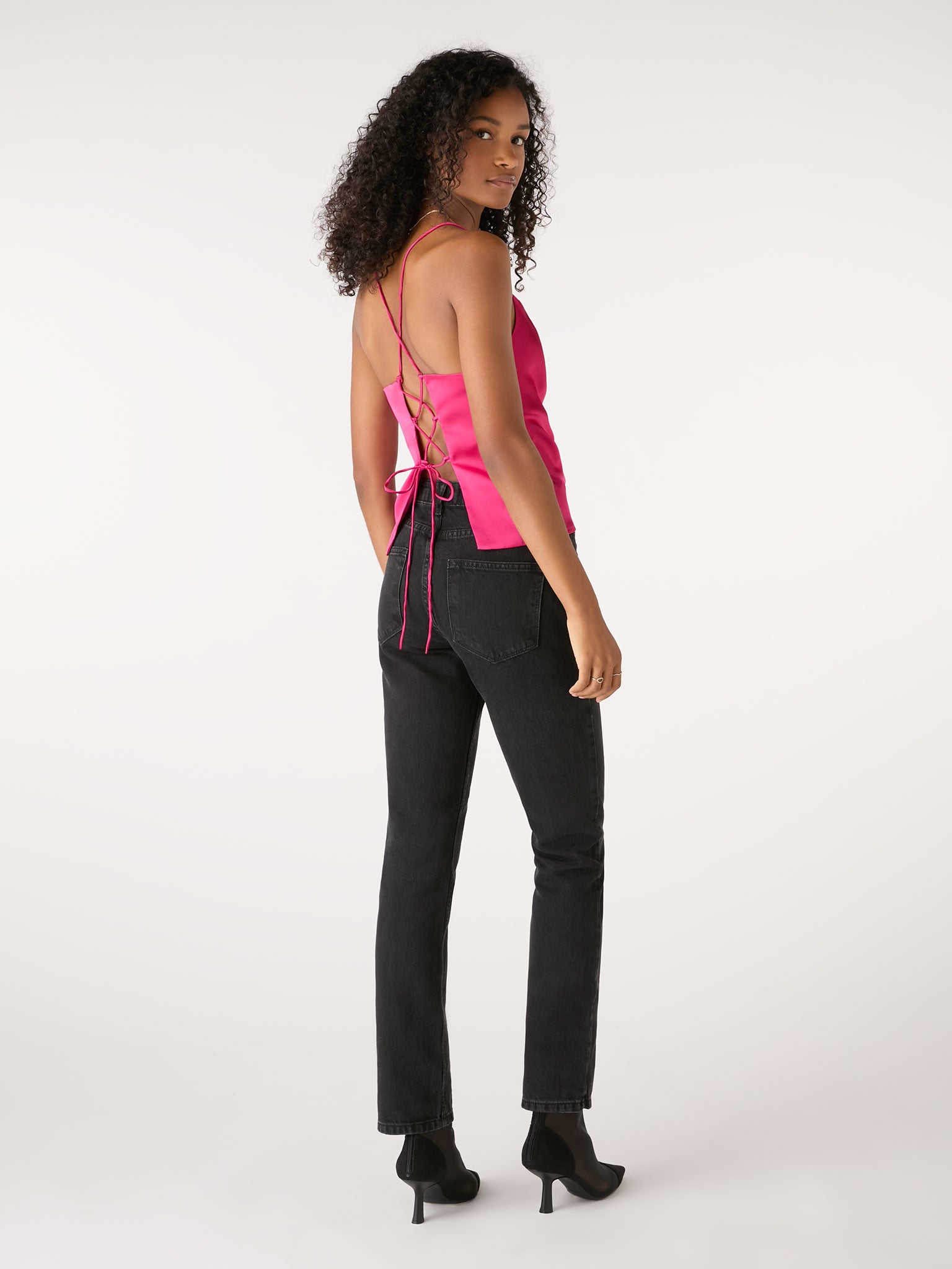 Lila Longline Cami Top in Pink, OMNES, Tops, Sustainable & Affordable  Clothing