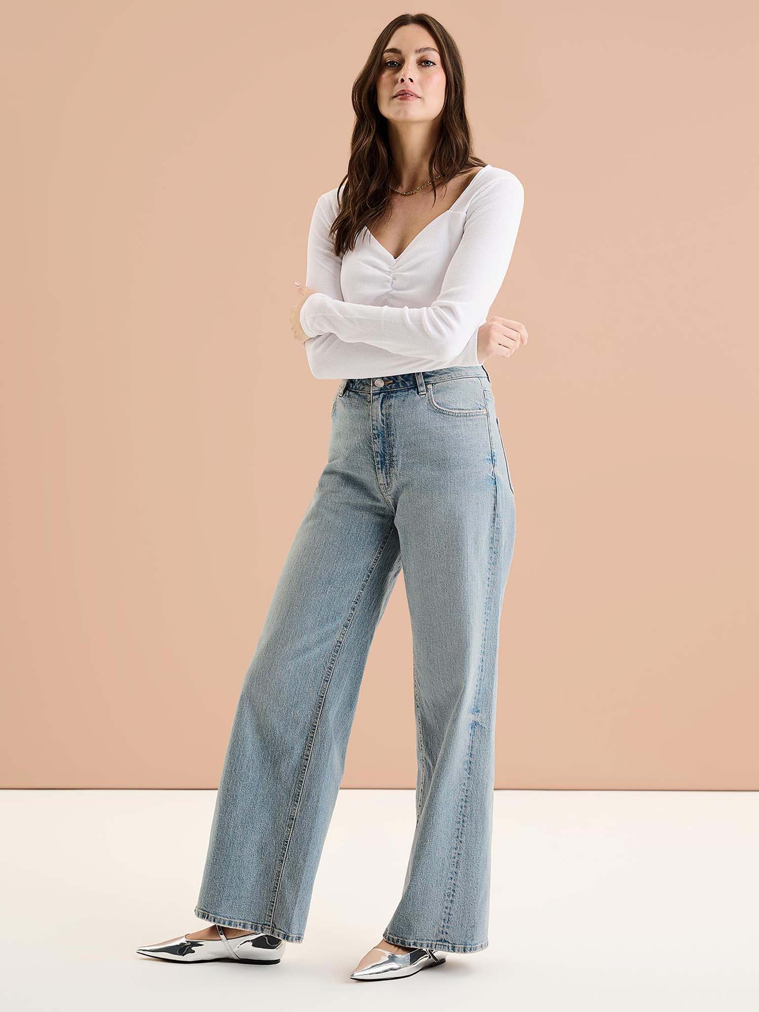 The Jacey Slim Wide Leg Jean