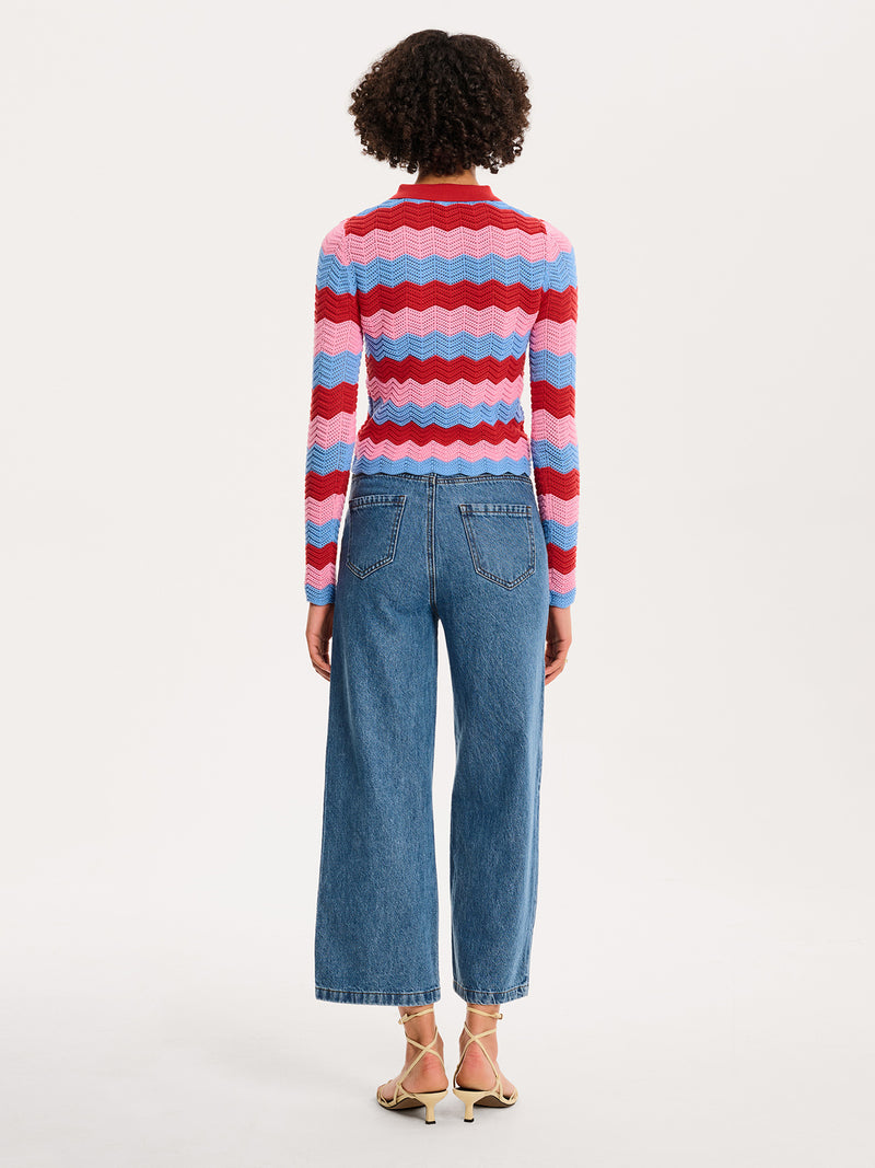 Lynsey Cardigan in Blue and Pink