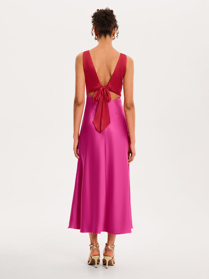 Maggy Dress in Red and Pink
