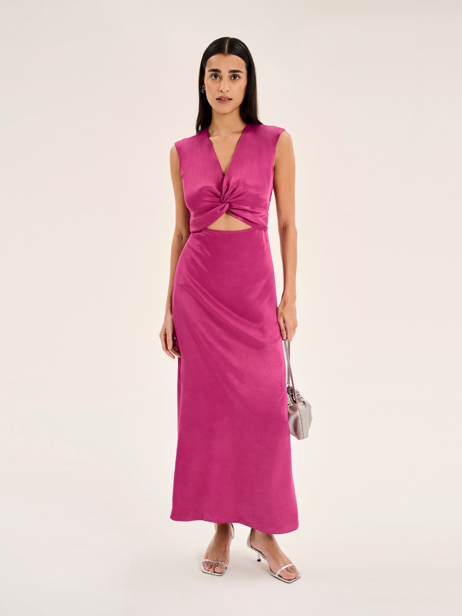 Marin Twist Front Dress in Magenta - 18 Marin Twist Front Dress in Magenta - 18