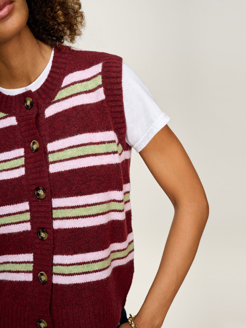 Matilda Stripe Vest in Multi
