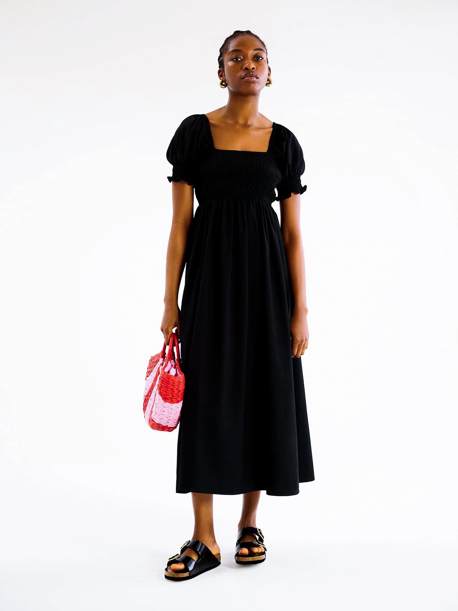 Megan Shirred Detail Dress