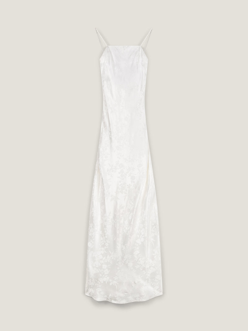 Mira Jacquard Dress in Ivory