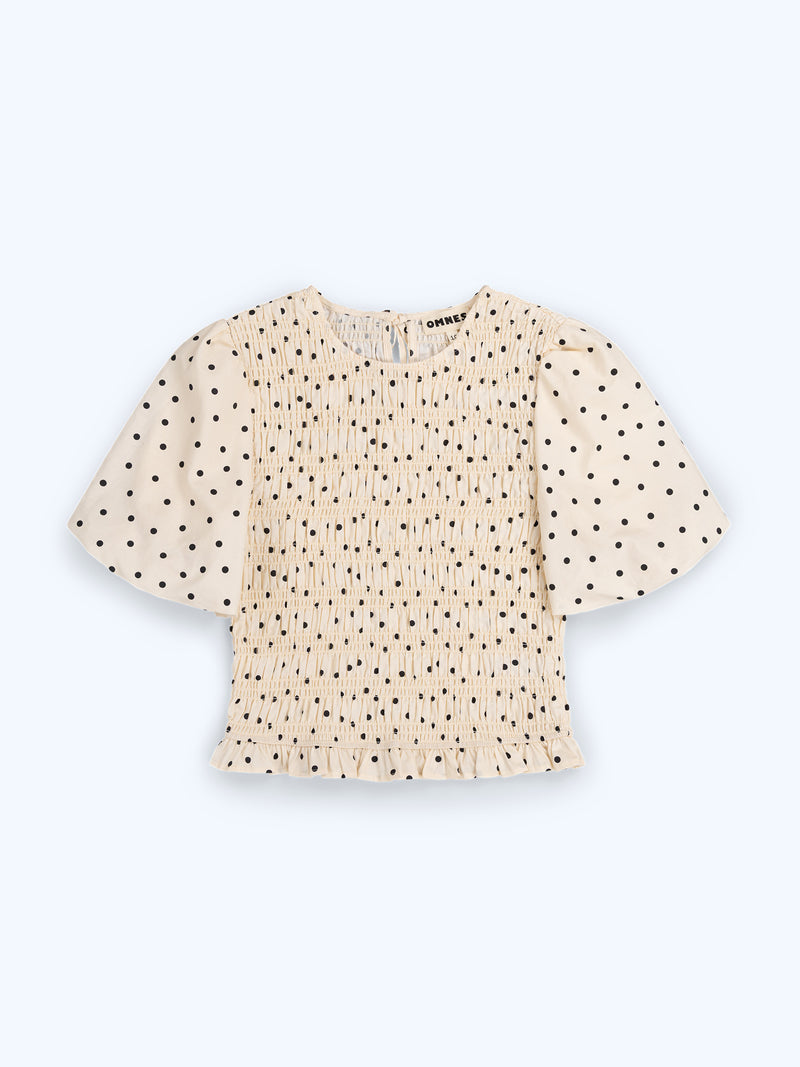 Nicolla Top in White Polka Dot