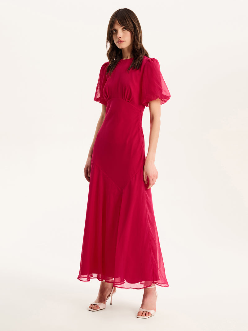 Omnes Satin Maxi Dress - Magenta Omnes Satin Maxi Dress - Magenta