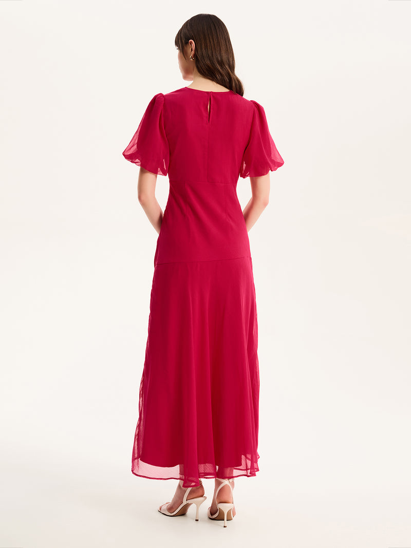 Nola Dress  in Magenta