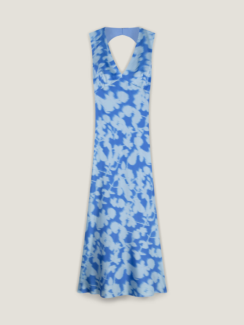 Nova Dress in Blurred Floral Blue