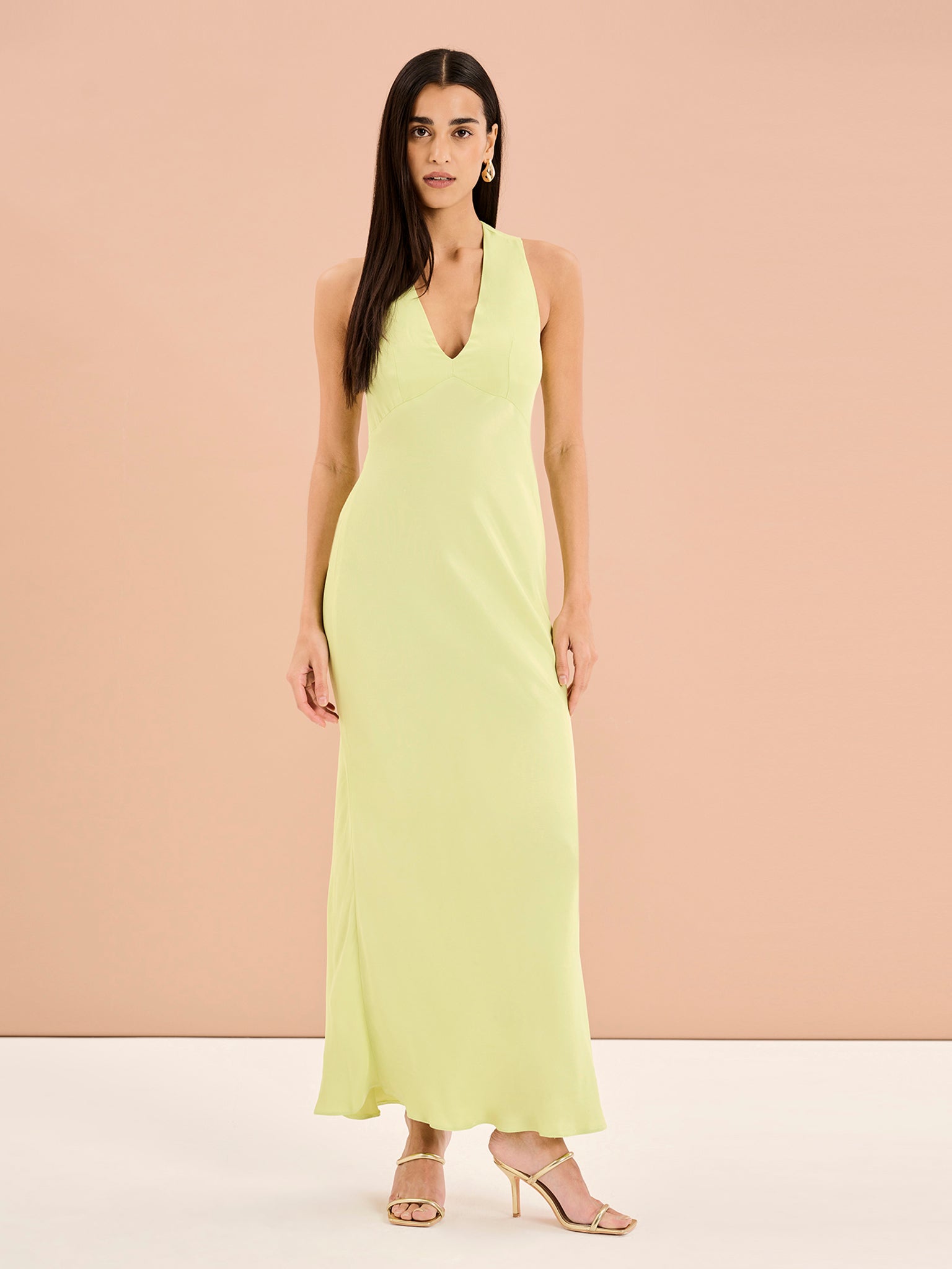 Nova Tie Back Dress in Lime - 12 Nova Tie Back Dress in Lime - 12