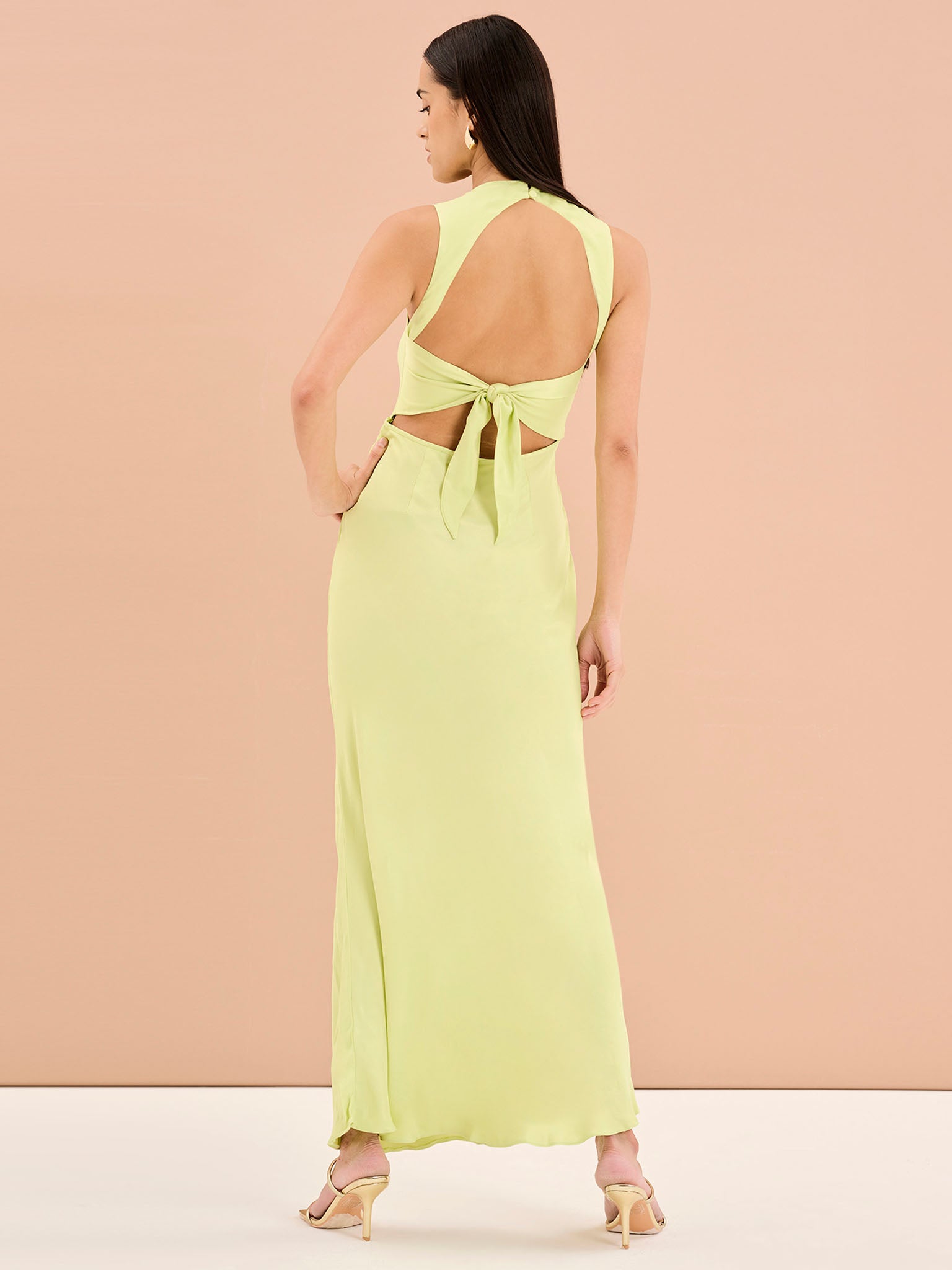 Nova Tie Back Dress in Lime | OMNES | Ethical & Affordable Clothing | Shop Women's Dresses Nova Tie Back Dress in Lime | OMNES | Ethical & Affordable Clothing | Shop Women's Dresses