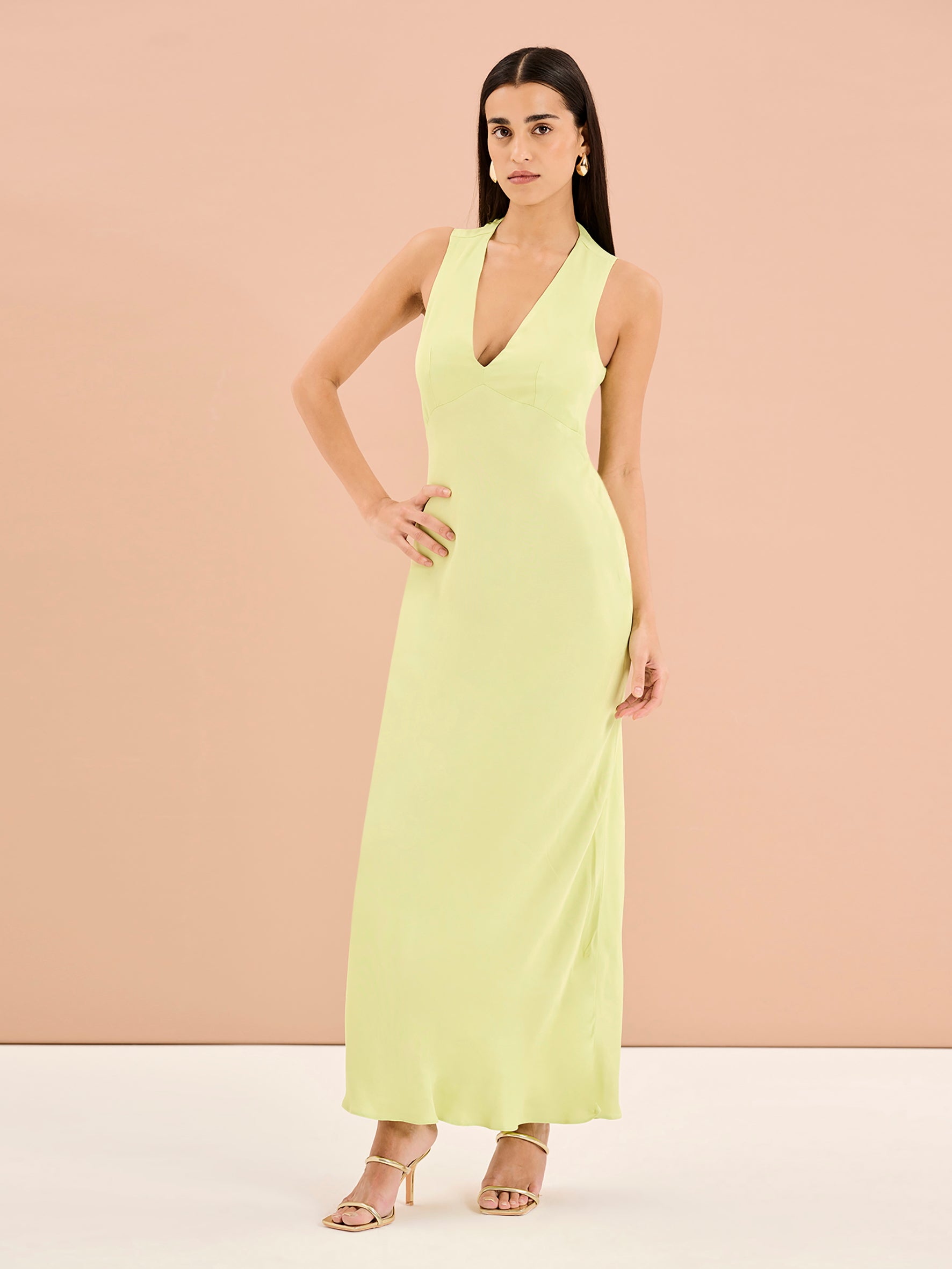 Nova Tie Back Dress in Lime | OMNES | Ethical & Affordable Clothing | Shop Women's Dresses Nova Tie Back Dress in Lime | OMNES | Ethical & Affordable Clothing | Shop Women's Dresses