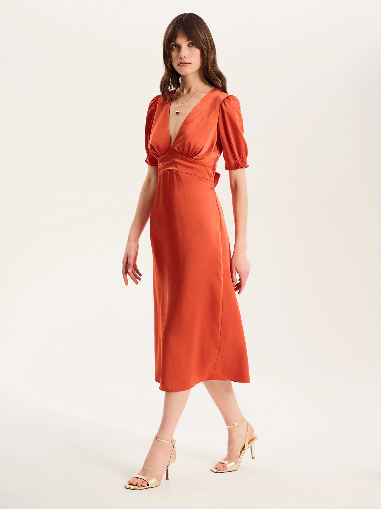 Odette Dress in Burnt Orange - 4 Odette Dress in Burnt Orange - 4