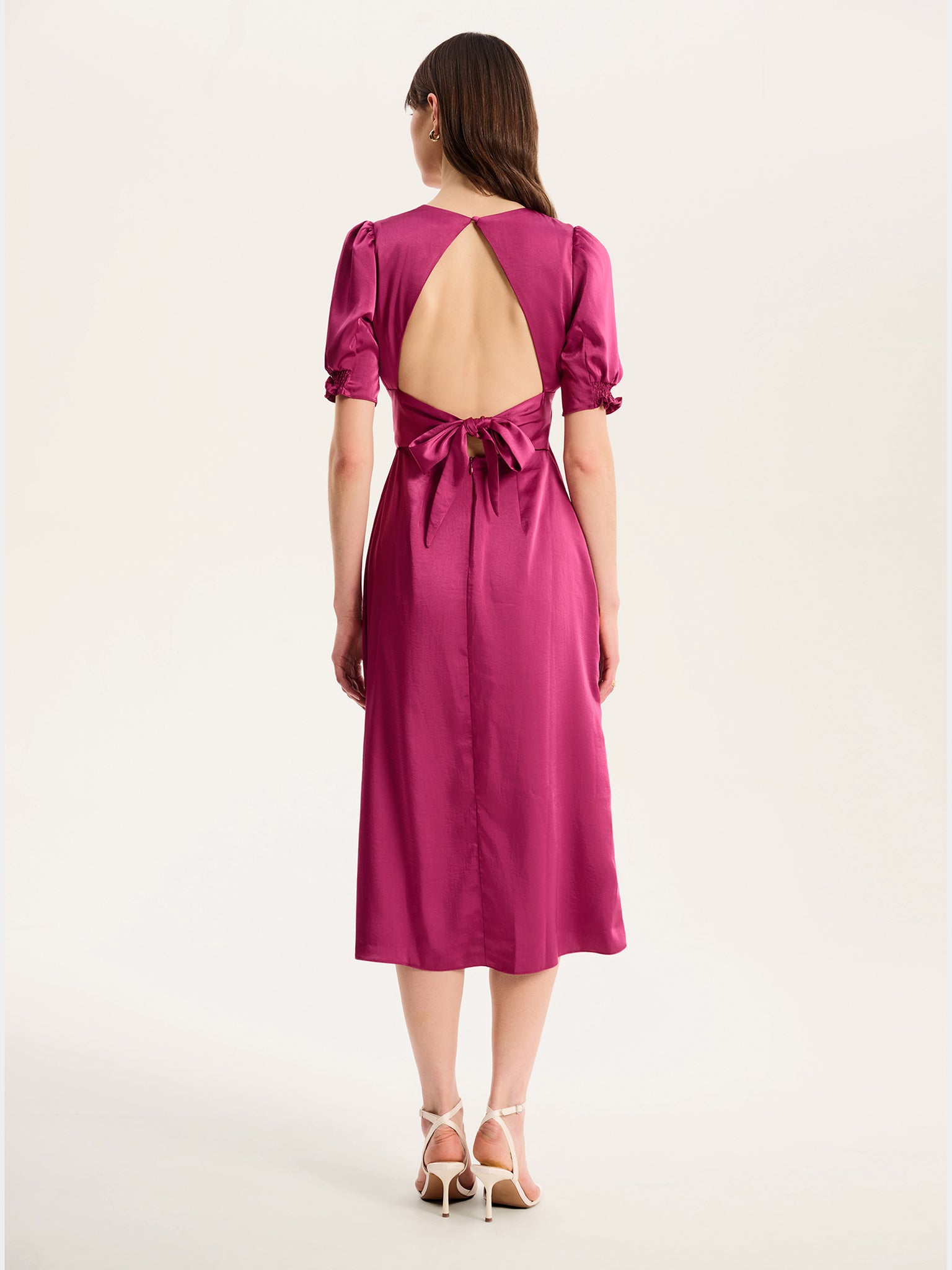 Odette Satin Mini Dress - Blue Odette Dress in Magenta Odette Satin Mini Dress - Blue Odette Dress in Magenta