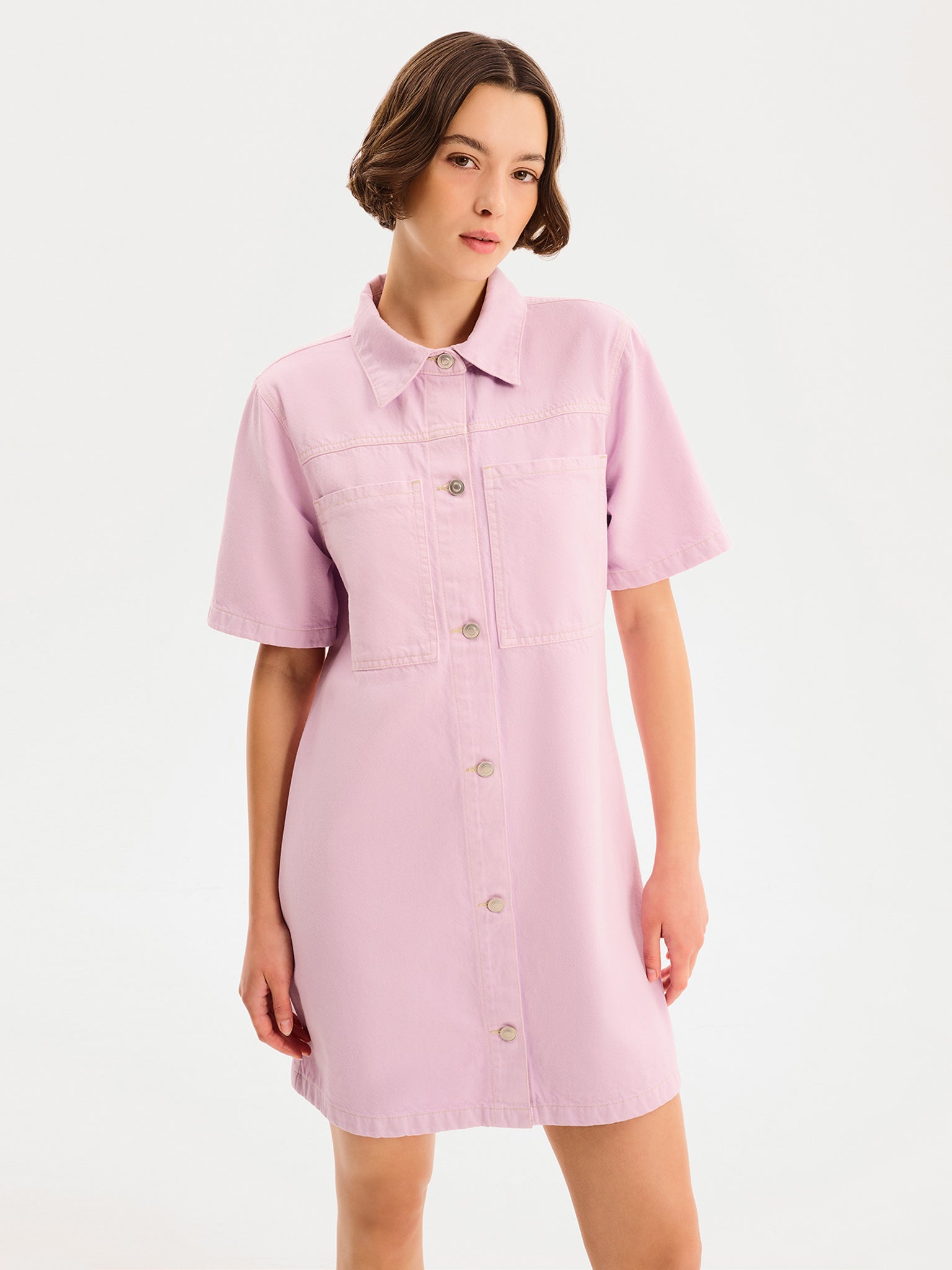 Olivia Denim Dress in Lilac - 6 Olivia Denim Dress in Lilac - 6