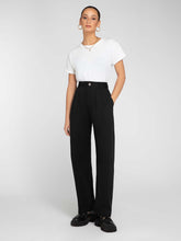 Load image into Gallery viewer, Cinnamon Relaxed Trousers in Cotton/Linen Blend - Black