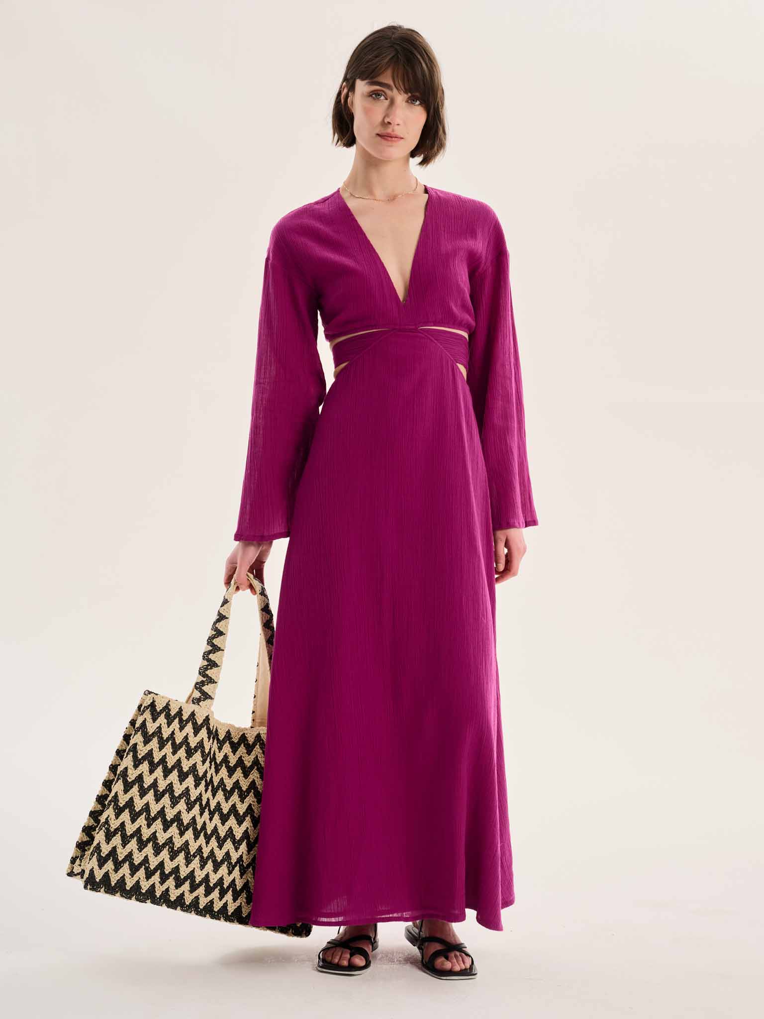 Orla Cut Out Maxi Dress in Purple | OMNES | Dresses | Occasionwear | Sustainable & Affordable Clothing | Shop Women's Fashion Orla Cut Out Maxi Dress in Purple | OMNES | Dresses | Occasionwear | Sustainable & Affordable Clothing | Shop Women's Fashion