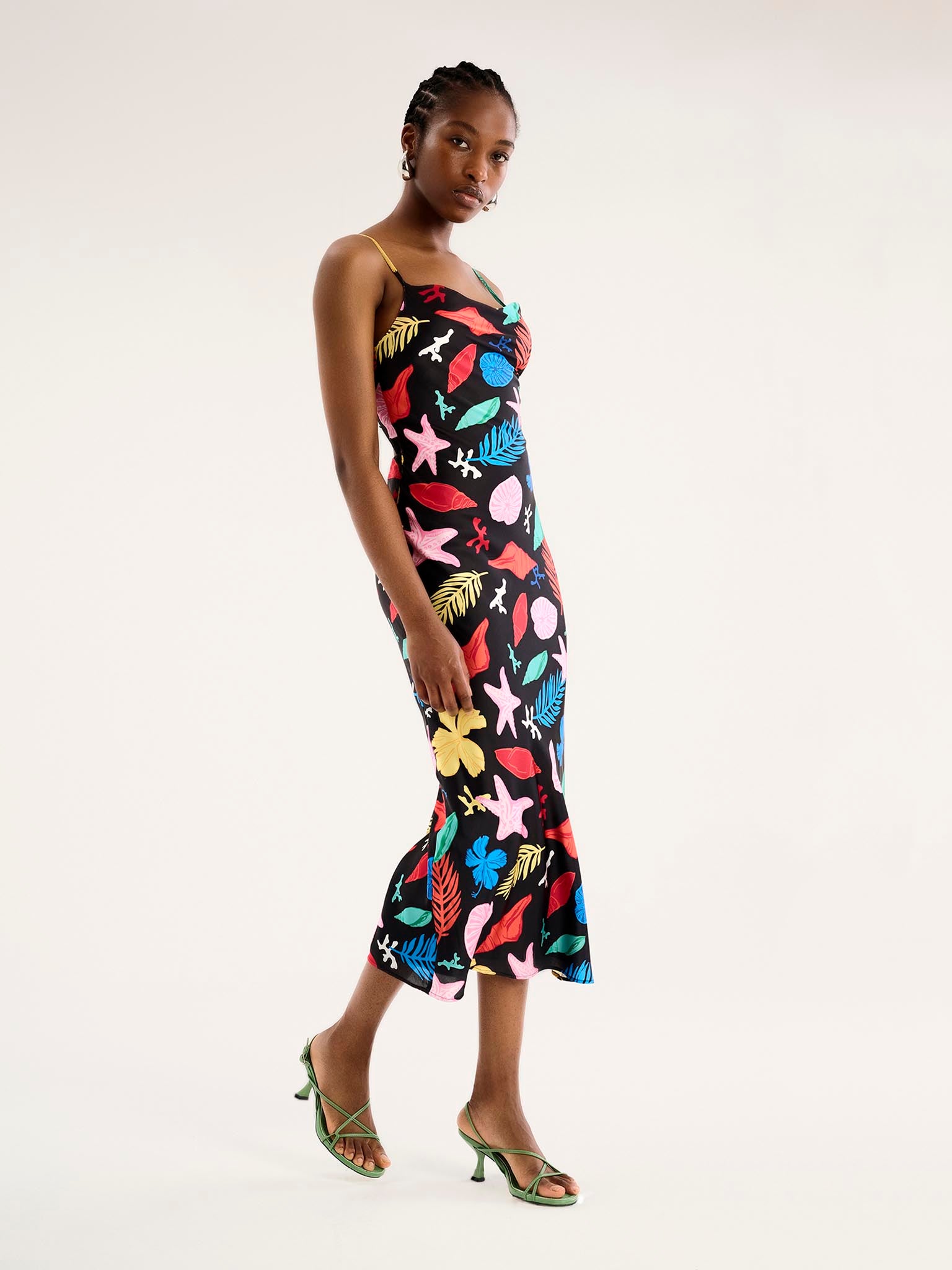 Riviera Dress in Shell Print | OMNES | Ethical & Affordable Clothing Riviera Dress in Shell Print | OMNES | Ethical & Affordable Clothing