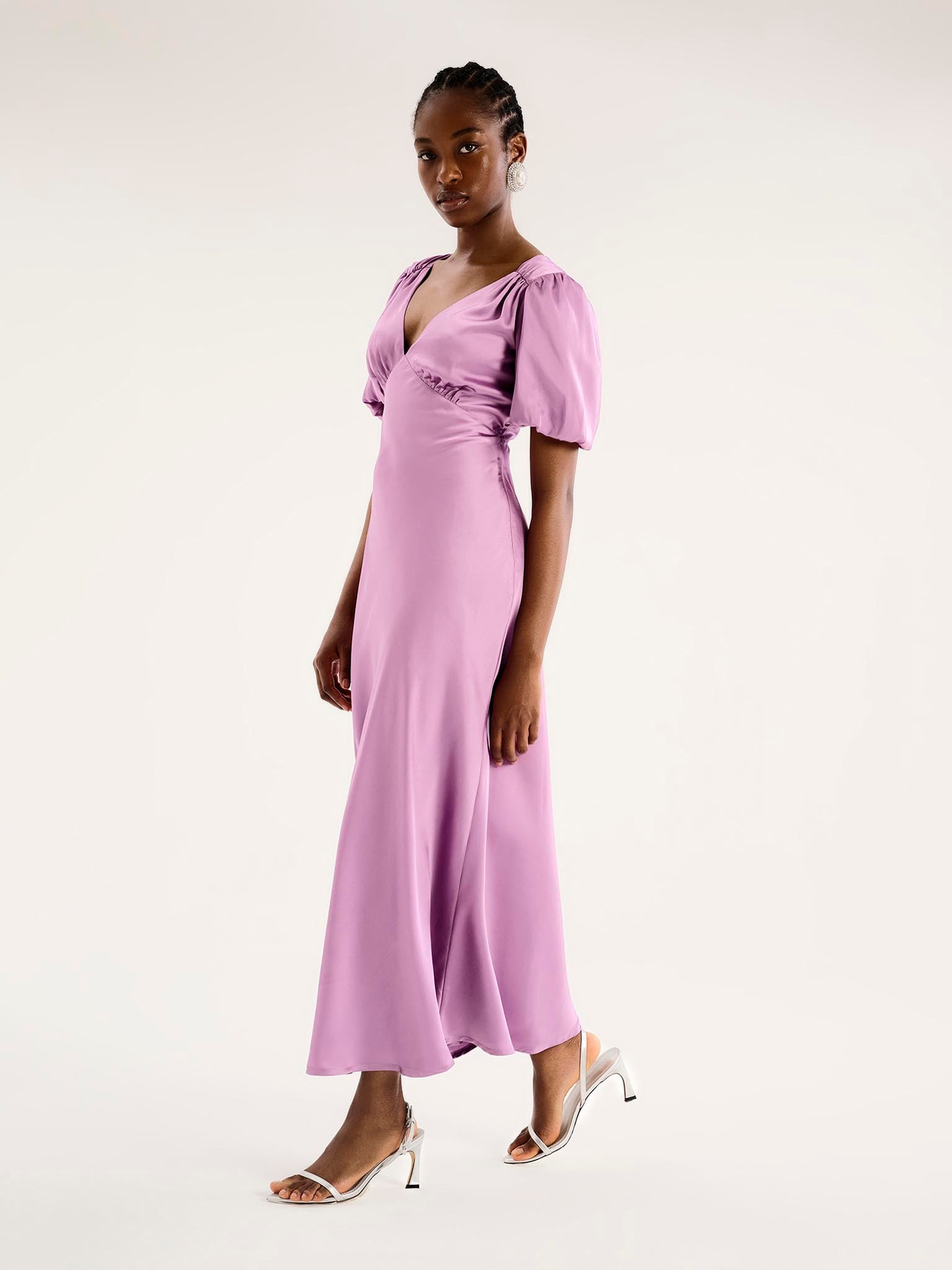 Rosie Puff Sleeve Dress in Lavender | OMNES | Dresses | Sustainable & Affordable Clothing | Shop Women's Fashion Rosie Puff Sleeve Dress in Lavender | OMNES | Dresses | Sustainable & Affordable Clothing | Shop Women's Fashion