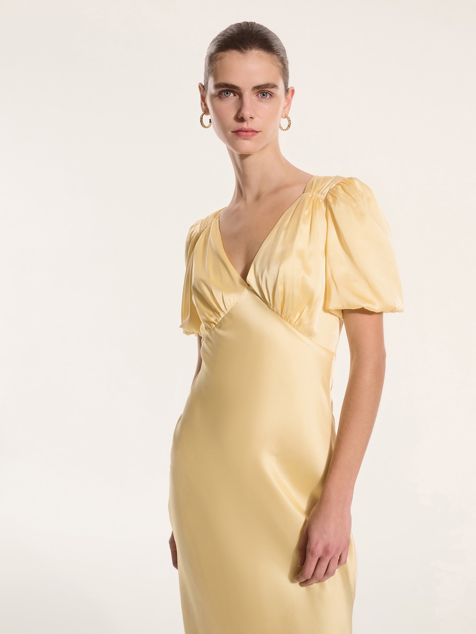 Rosie Dress in Vintage Yellow | OMNES | Ethical & Affordable Clothing