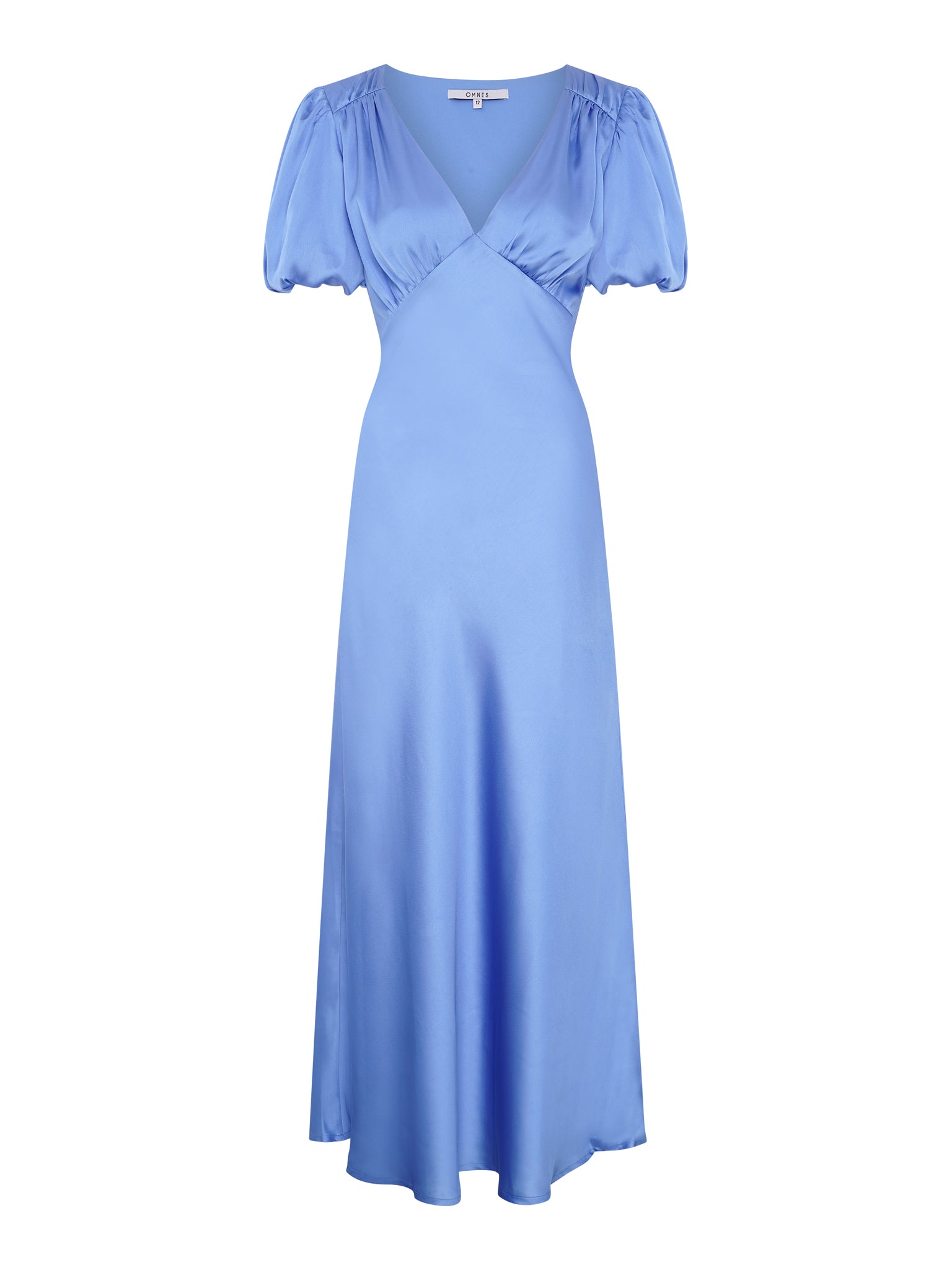 Rosie Ruched Puff Sleeve Dress in Light Blue | OMNES | Ethical & Affordable Clothing | Shop Women's Dresses Rosie Ruched Puff Sleeve Dress in Light Blue | OMNES | Ethical & Affordable Clothing | Shop Women's Dresses