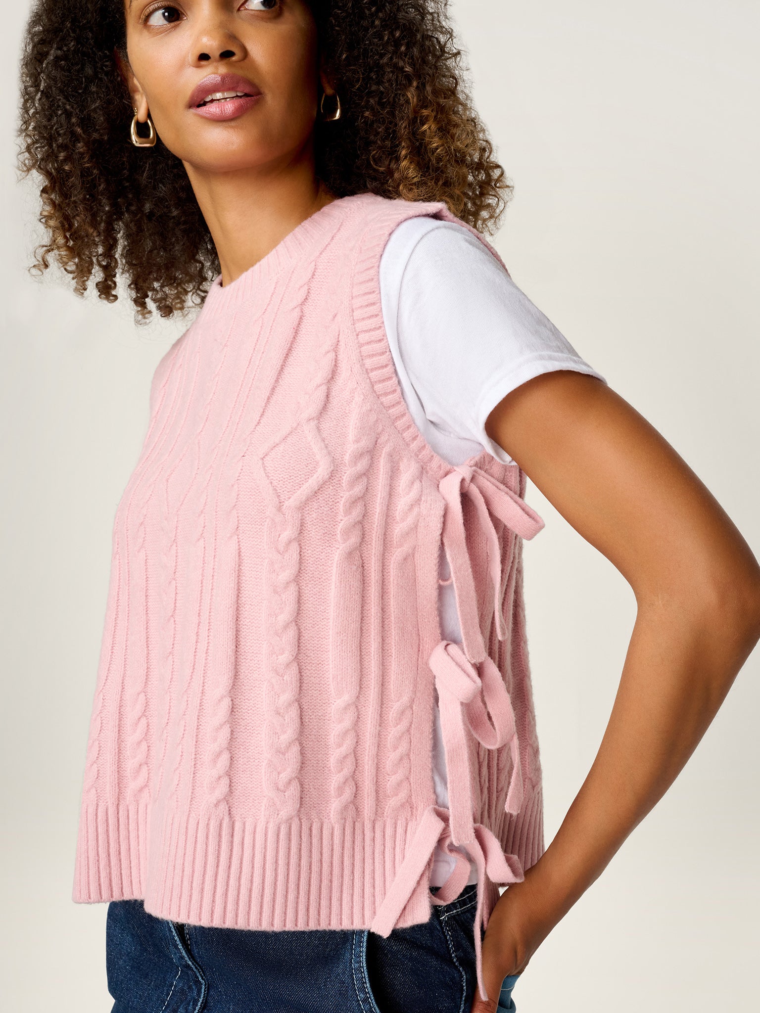 pois knit vest ピンク pois knit vest ピンク WOMEN'S KNIT VEST - Onitsuka Tiger