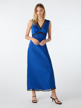 Load image into Gallery viewer, Saskia Lace V Neck Dress in Blue