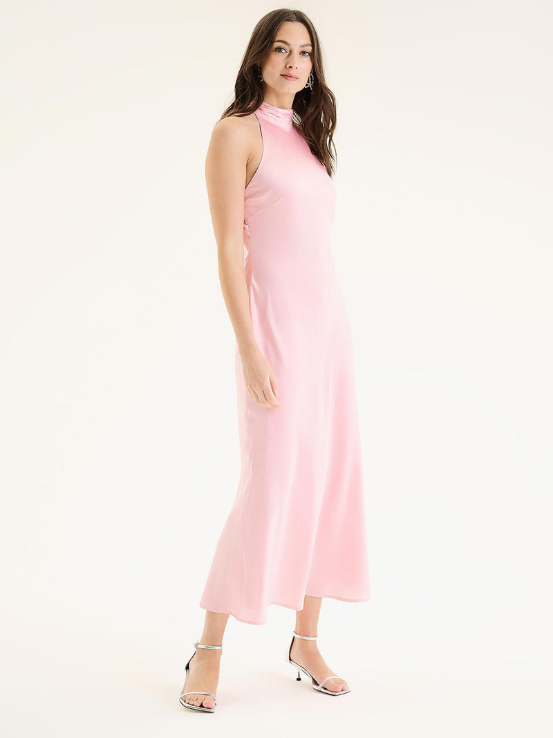 Seychelles Drape Back Detail Dress in Pink