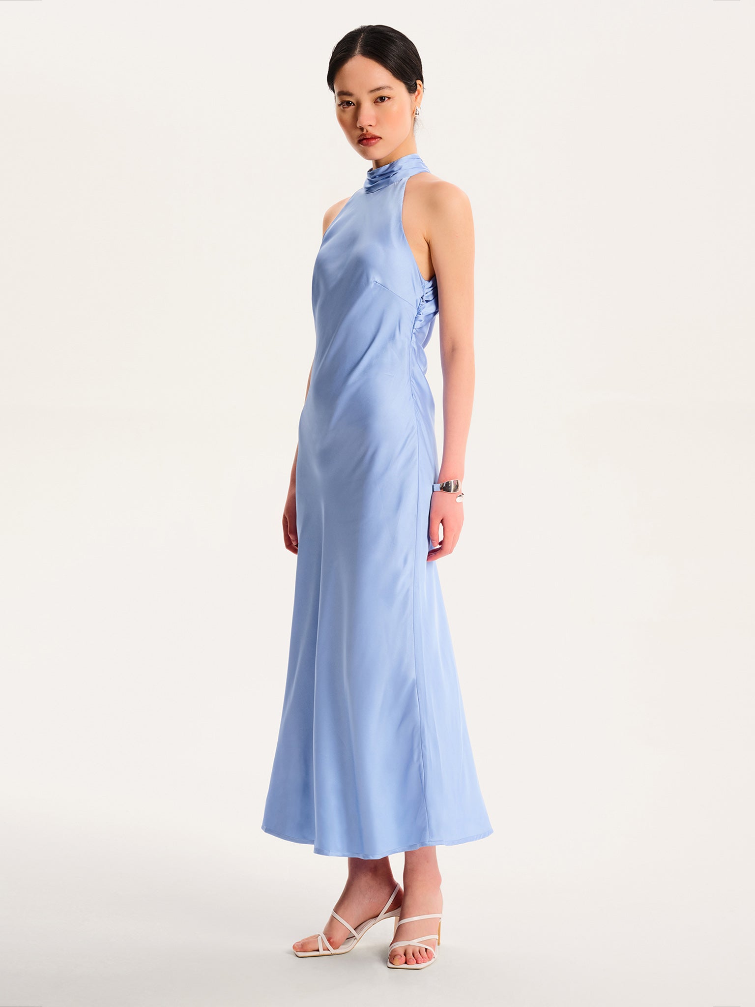 新品未使用deres 16th bottle neck drape blouse SJ Women's Pleat Neck, Crepe De Chine Blouse, Dark Teal | SJ