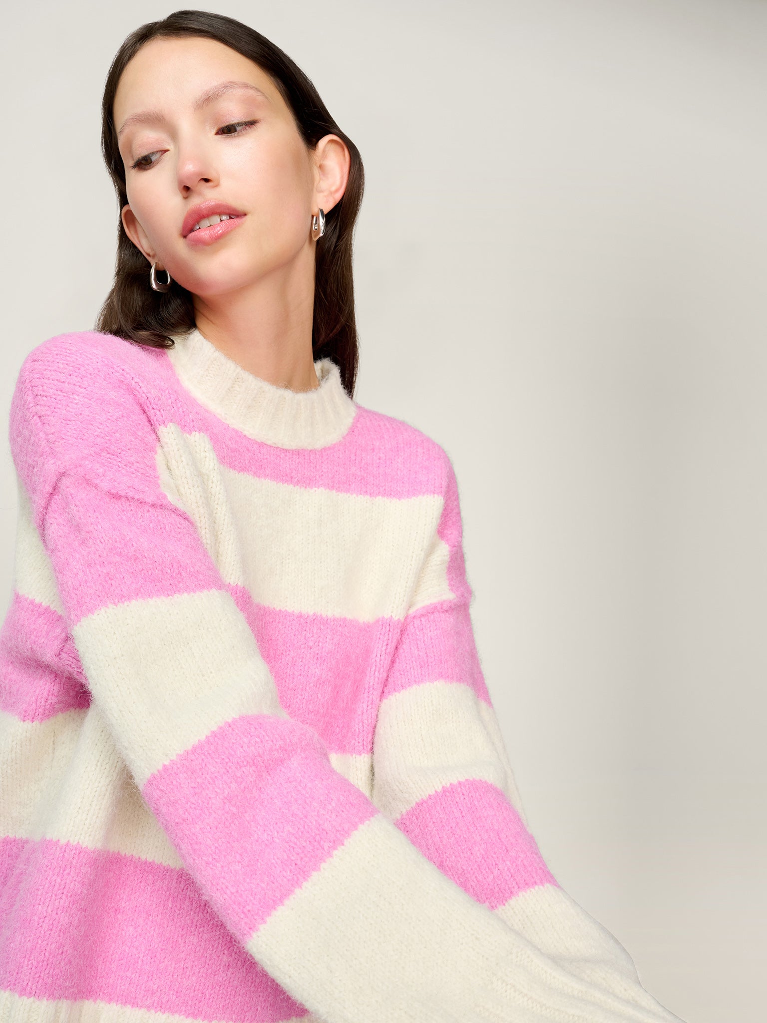 OMNES Clementine Jumper in Pink and Cream